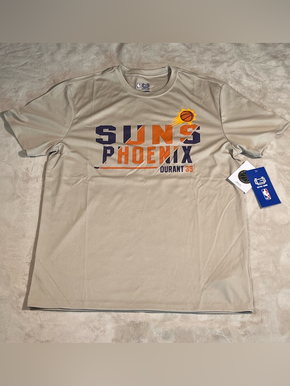 NBA Phoenix Suns Durant #35 Beige Graphic Tee